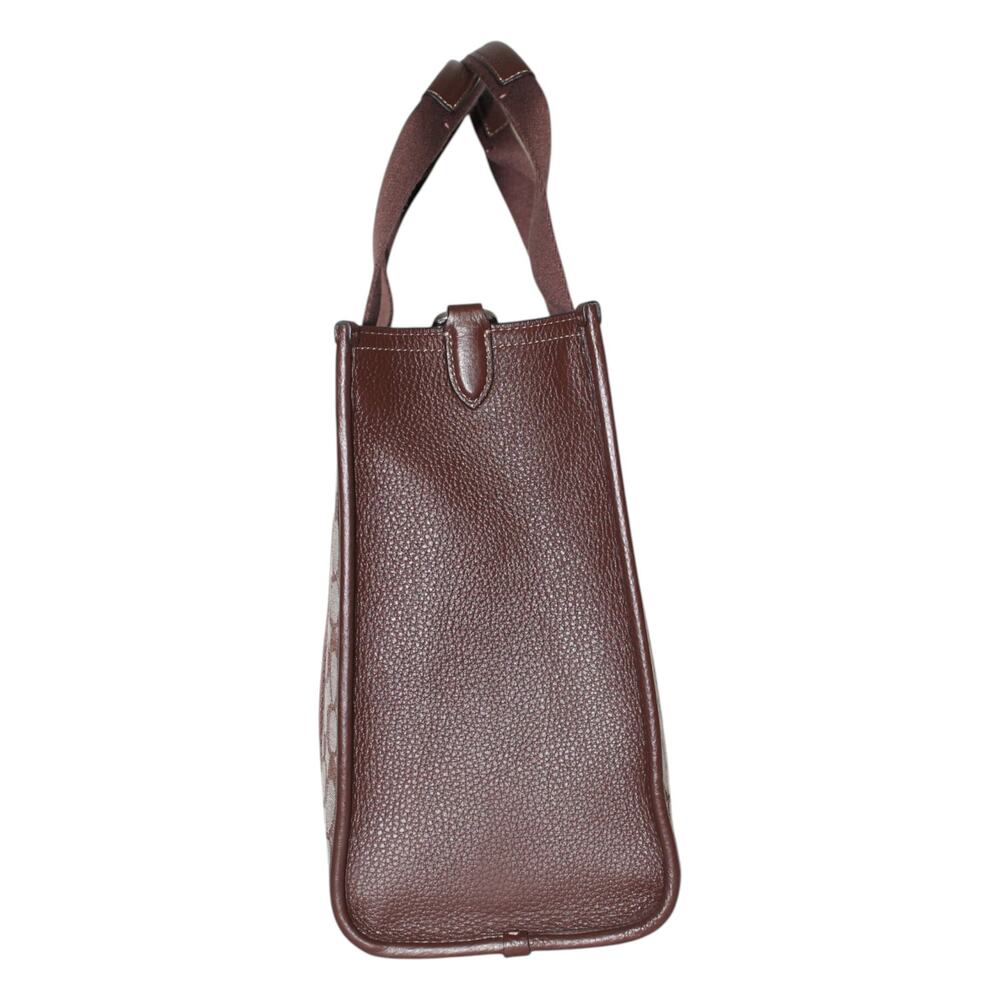 Coach Smith Tote Bag In Signature Jacquard / Silver / Oak / Maple Brown - Picture 2 of 12